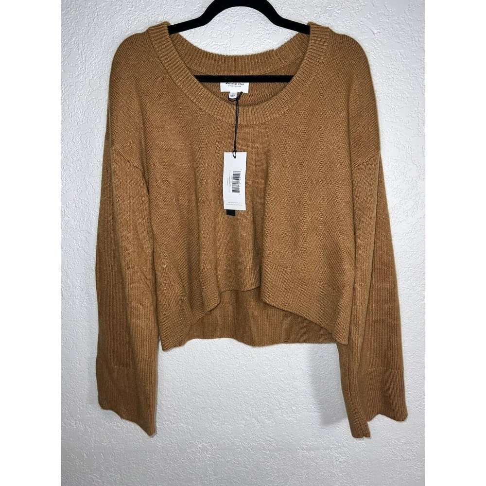 Who What Wear Emory Scoop-Neck Wool Blend Sweater NWTS Large NEW $118 Y1 - Picture 2 of 7